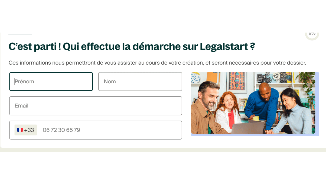 Création sasu legalstart