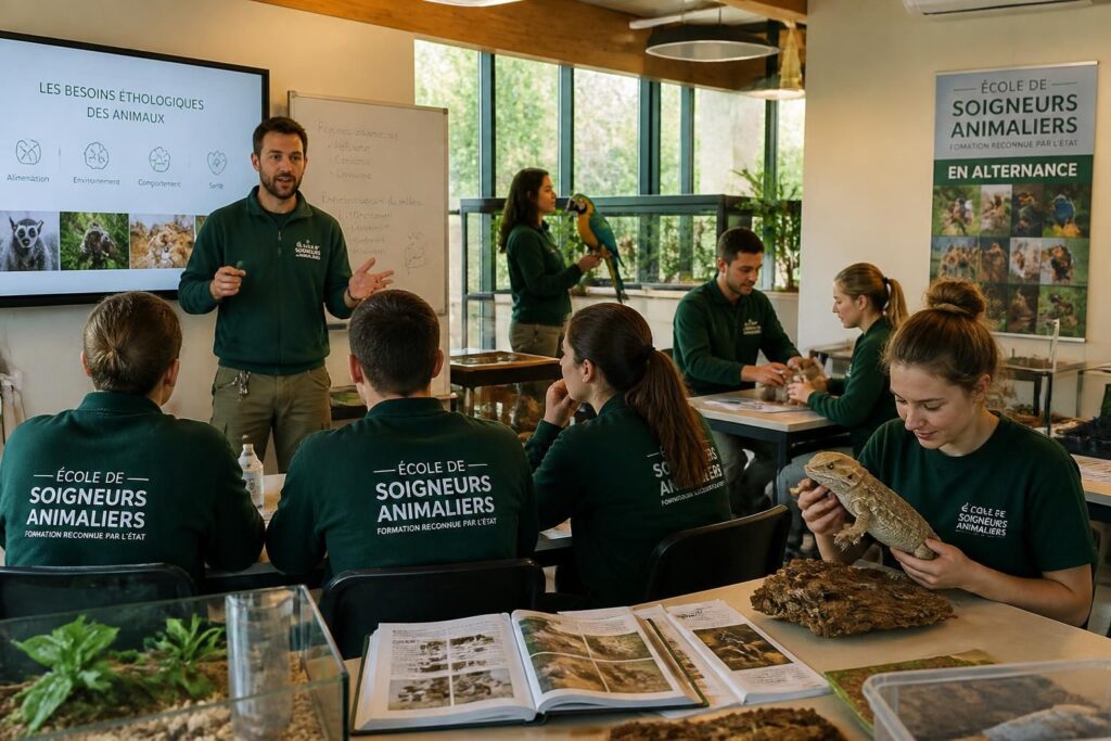 découvrez notre formation de soigneur animalier reconnue par l'état, avec des options en alternance pour allier théorie et pratique. préparez votre avenir professionnel au contact des animaux.