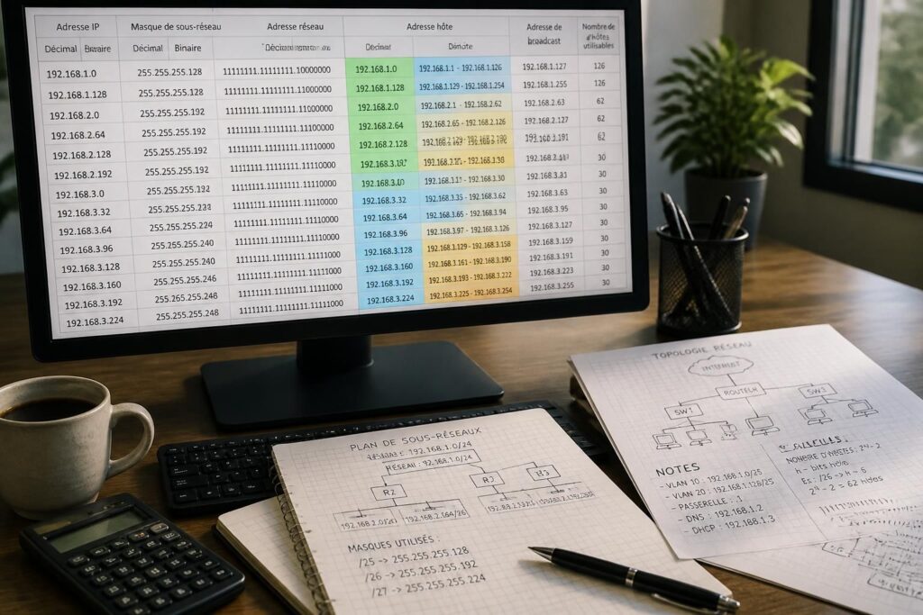 Calcul IP et masque : méthodes pour déterminer votre adresse réseau découvrez comment calculer l'adresse ip et le masque de sous-réseau pour déterminer efficacement votre adresse réseau grâce à nos méthodes simples et pratiques.