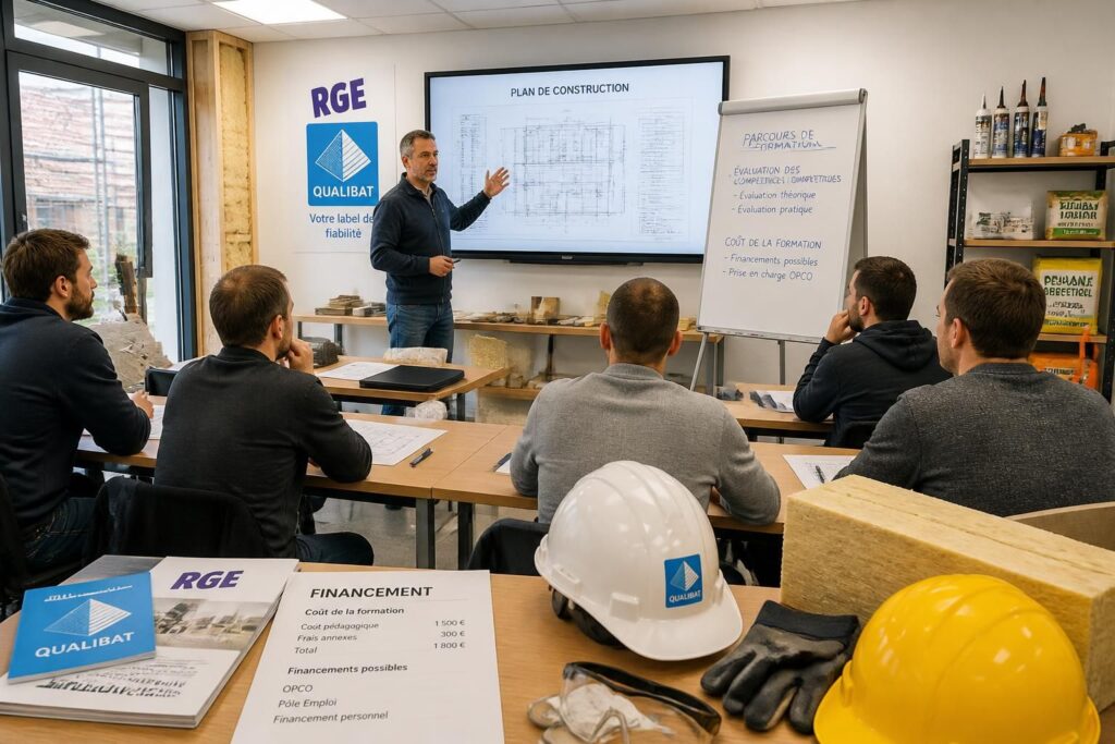 Formation Qualibat RGE : parcours, prix et qualifications indispensables découvrez tout sur la formation qualibat rge : parcours détaillé, prix, et les qualifications indispensables pour obtenir la certification et valoriser vos compétences dans le secteur du bâtiment.