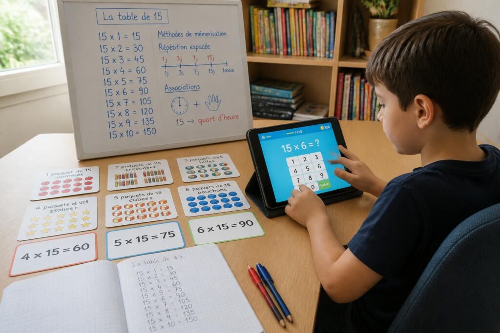 Table de 15 en multiplication : méthodes pour apprendre efficacement découvrez des méthodes efficaces pour apprendre la table de 15 en multiplication rapidement et facilement.