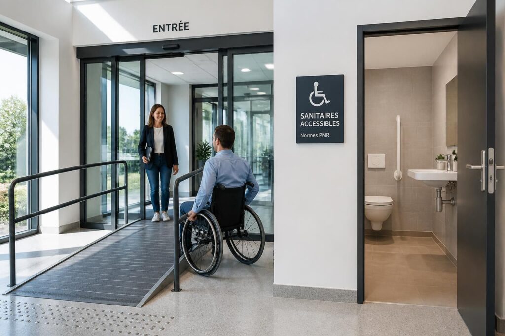 découvrez les obligations d'accessibilité pour les sanitaires pmr dans le code du travail et comment les entreprises doivent se conformer aux normes pour garantir l'accès aux personnes à mobilité réduite.
