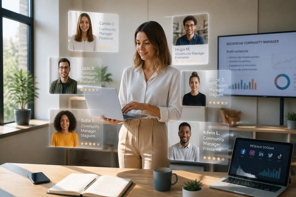 Trouver un community manager freelance ou stagiaire adapté à vos besoins trouvez facilement un community manager freelance ou un stagiaire qui correspond parfaitement à vos besoins pour dynamiser votre présence en ligne et gérer vos réseaux sociaux.