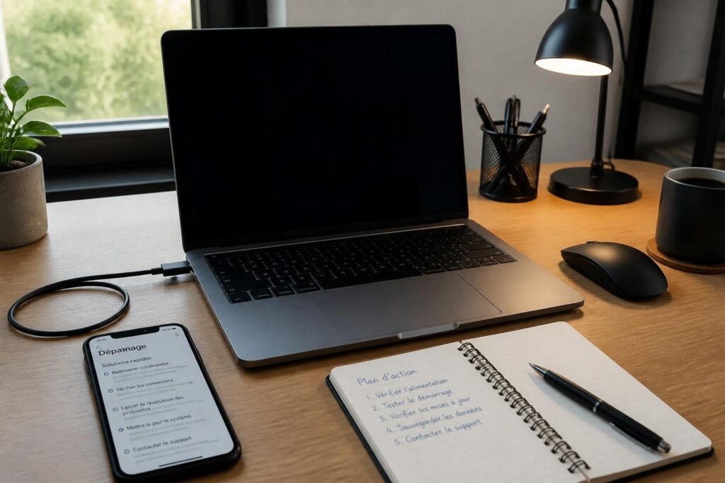 Ordi écran noir que faire : solutions rapides pour dépanner votre ordinateur découvrez des solutions rapides et efficaces pour résoudre le problème d'écran noir sur votre ordinateur. suivez nos conseils pratiques pour dépanner facilement votre pc et le faire fonctionner à nouveau.
